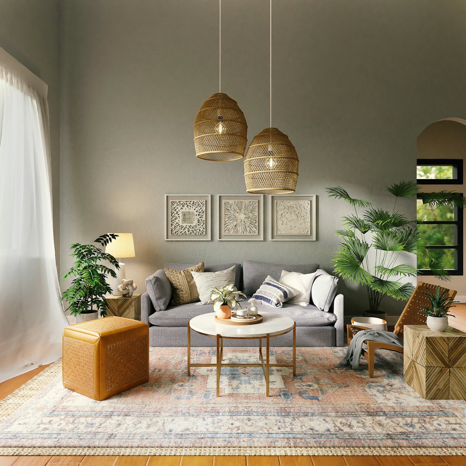 A living room designed and furnished by Makao