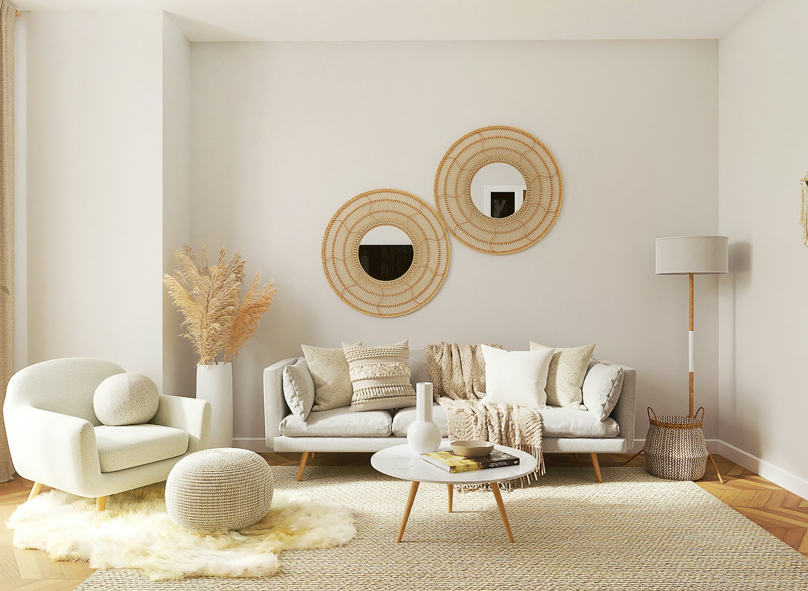 Round Oak Coffee Table