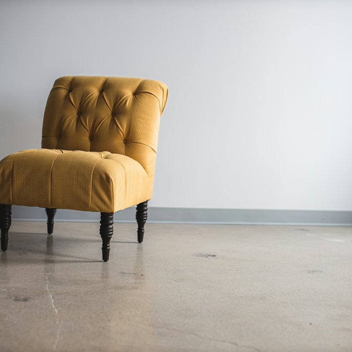Mustard Tufted Accent Chair