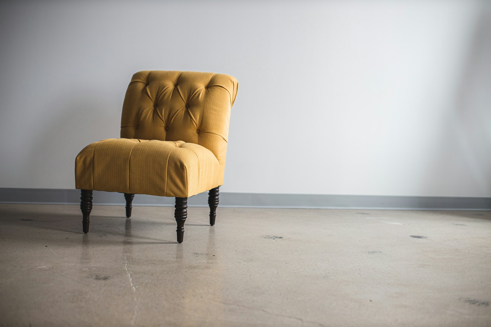 Mustard Tufted Accent Chair